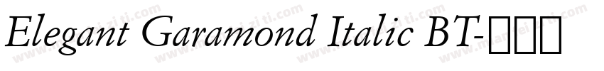 Elegant Garamond Italic BT字体转换
